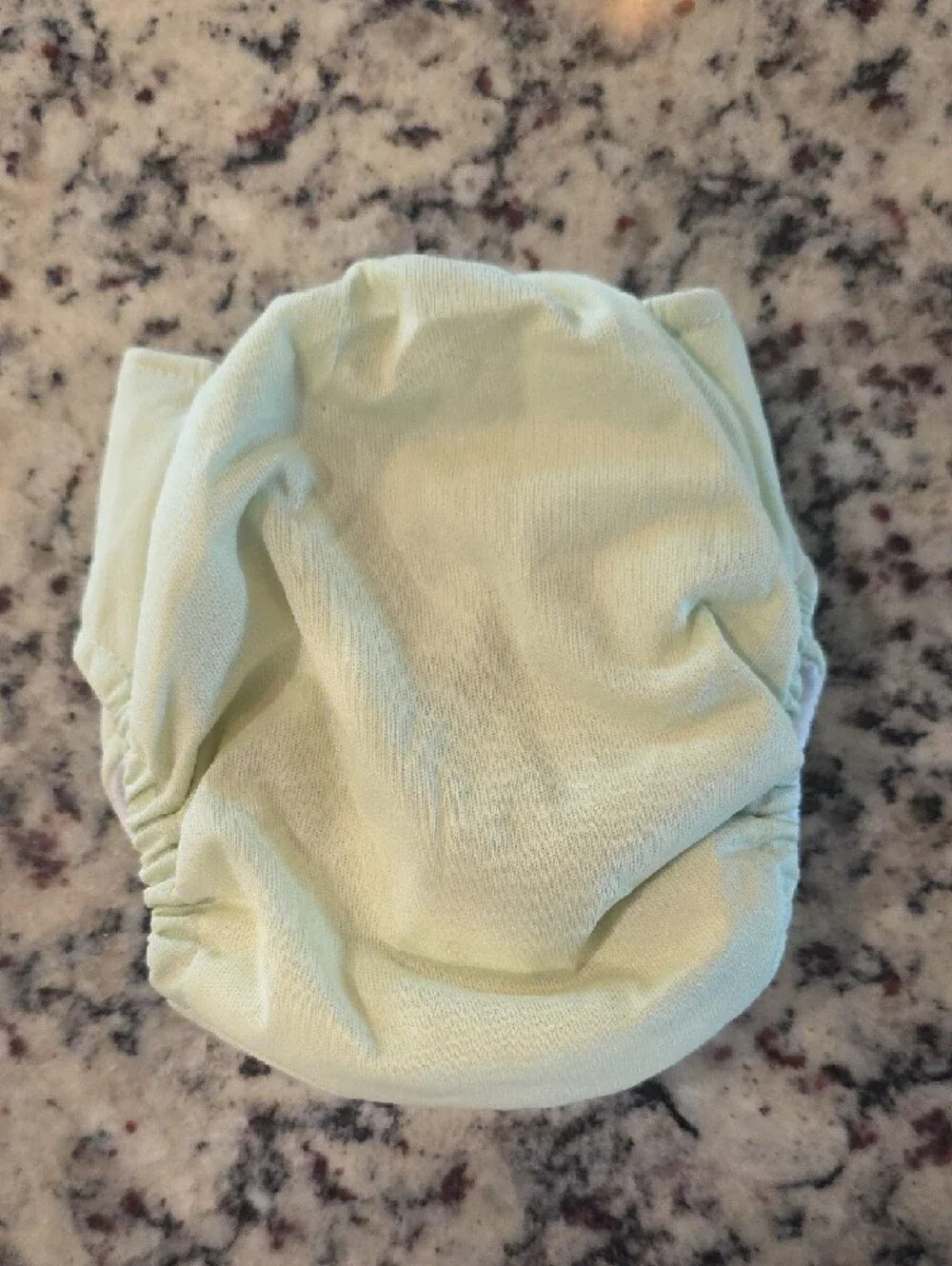 Light Green Adjustable Baby Diaper Cover with Snap Fastenings - Size Newborn